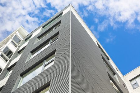 Building with cladding